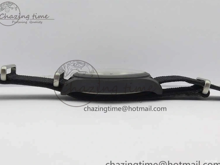 MIROTIME 1222 Pilot IW326901 Real Ceramic MK 1:1 Best Edition Black Dial On Nylon Strap MIYOTA FastDry 7126